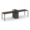 Concept Рабочая станция 2 места с 1 опорной тумбой CN.ORS-421 A Дуб Мали/Антрацит/Металл Антрацит 23