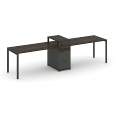Concept Рабочая станция 2 места с 1 опорной тумбой CN.ORS-421 A Дуб Мали/Антрацит/Металл Антрацит 23