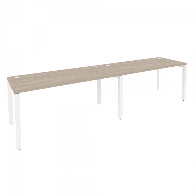 Onix Рабочая станция на П-образном м/к O.MP-RS-2.4.7 Дуб Аттик/Металл Белый 3160*720*750