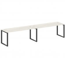 Metal System Рабочая станция на 2 места на О-образном м/к БО.СМ-2.5 Дуб Наварра/Металл Антрацит 3600