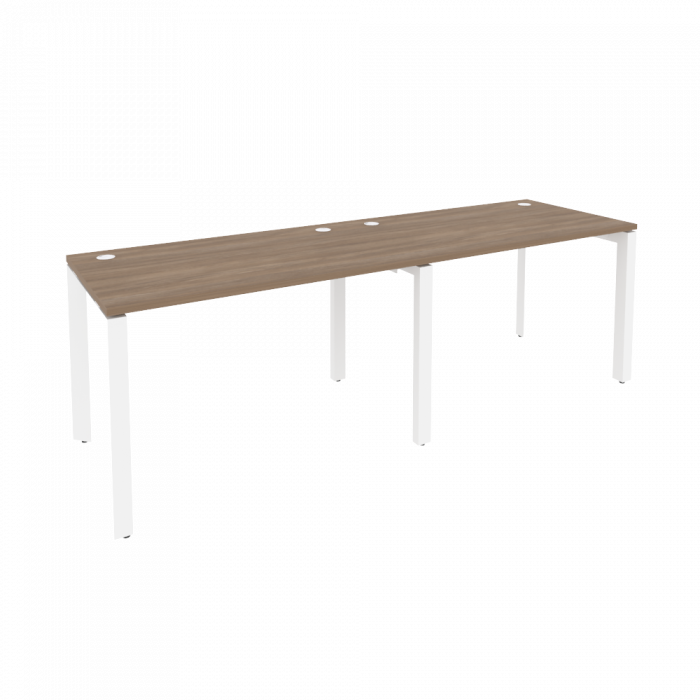 Оникс Рабочая станция на П-образном м/к O.MP-RS-2.2.7 Дуб Аризона/Металл Белый 2360*720*750
