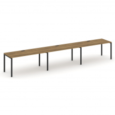 Concept Рабочая станция 3 места CN.ORS-008 Сандал Янтарный/Металл Черный 4740*720*750