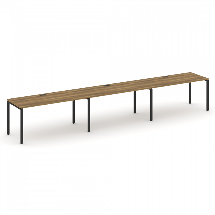 Concept Рабочая станция 3 места CN.ORS-008 Сандал Янтарный/Металл Черный 4740*720*750