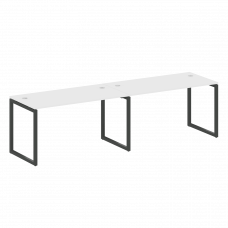 Metal System Quattro Рабочая станция на 2 места на О-образном м/к 40БО.СМ-2.3 Белый/Металл Антрацит