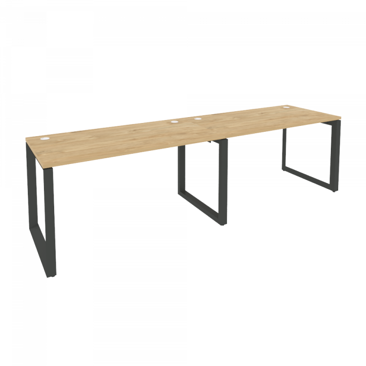Onix Рабочая станция на О-образном м/к O.MO-RS-2.3.7 Тиквуд Светлый/Металл Антрацит 2760*720*750