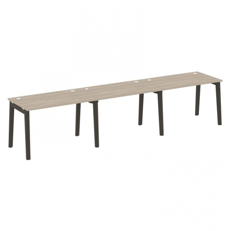 Onix Wood Рабочая станция OW.RS-3.2.7 Дуб Аттик/Дуб Темный/Металл Антрацит 3540*720*750