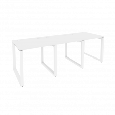 Onix Рабочая станция на О-образном м/к O.MO-RS-3.0.8 Белый Бриллиант/Металл Белый 2340*800*750