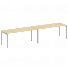 Metal System Quattro Рабочая станция на 2 места на П-образном м/к 50БП.СМ-2.5 Акация Лорка/Металл Се