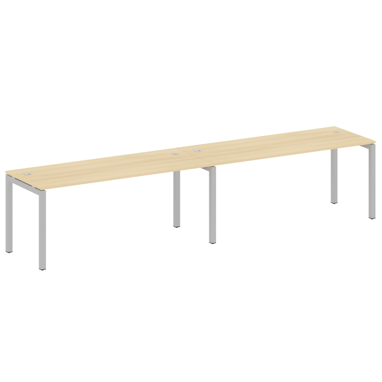 Metal System Quattro Рабочая станция на 2 места на П-образном м/к 50БП.СМ-2.5 Акация Лорка/Металл Се