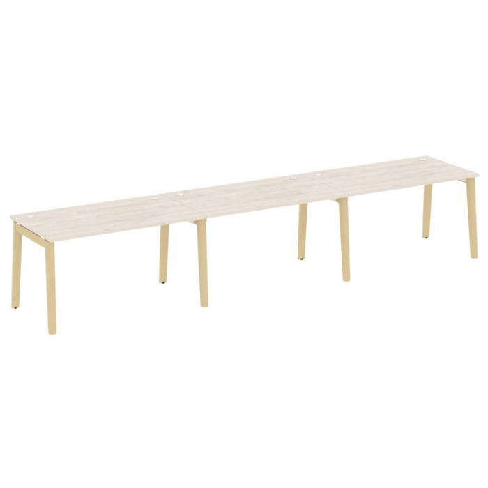 Оникс Вуд Рабочая станция OW.RS-3.3.8 Денвер Светлый/Дуб Светлый/Металл Белый 4140*800*750