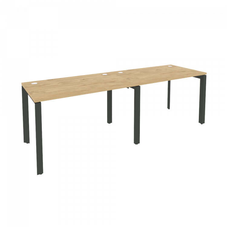 Onix Рабочая станция на П-образном м/к O.MP-RS-2.2.7 Тиквуд Светлый/Металл Антрацит 2360*720*750