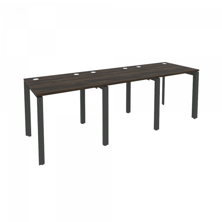 Onix Рабочая станция на П-образном м/к O.MP-RS-3.0.7 Дуб Мали/Металл Антрацит 2340*720*750