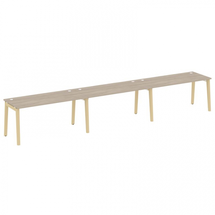 Onix Wood Рабочая станция OW.RS-3.4.7 Дуб Аттик/Дуб Светлый/Металл Белый 4740*720*750