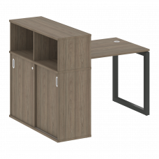 Metal System Quattro Стол письменный с шкафом-купе на О-образном м/к 50БО.РС-СШК-3.1 Т Вяз Благородн