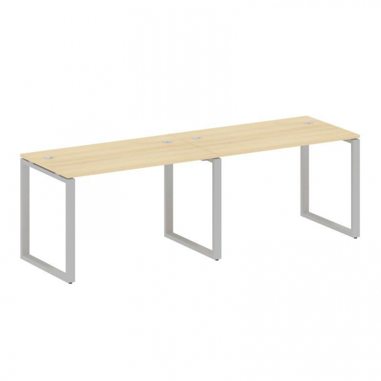 Metal System Рабочая станция на 2 места на О-образном м/к БО.СМ-2.2 Акация Лорка/Металл Серый 2400*7