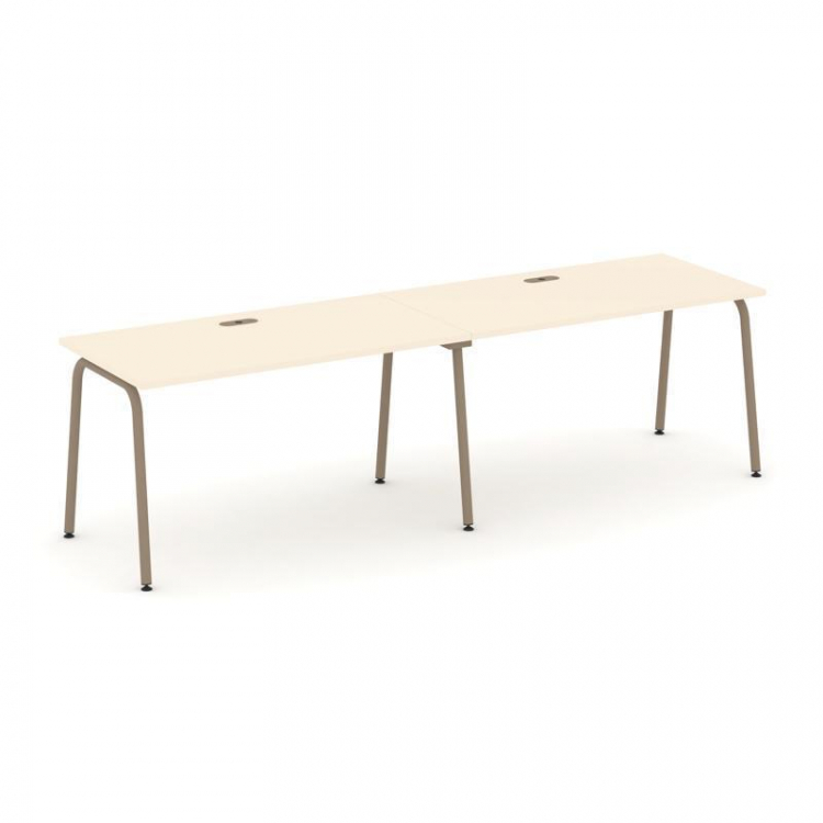 Estetica Рабочая станция 2 места ES.RS-2.3-LK Сатин/Металл Латте 2760*730*750