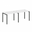 Metal System Quattro Рабочая станция на 2 места на П-образном м/к 40БП.СМ-2.1 Белый/Металл Антрацит