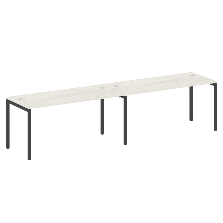 Metal System Quattro Рабочая станция на 2 места на П-образном м/к 40БП.СМ-2.4 Дуб Наварра/Металл Ант