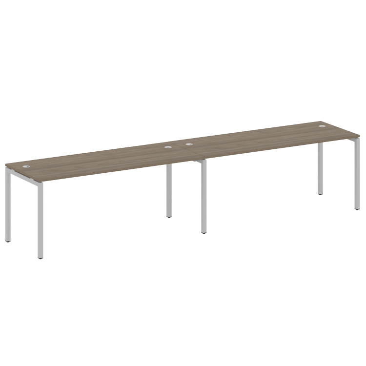 Metal System Quattro Рабочая станция на 2 места на П-образном м/к 40БП.СМ-2.5 Вяз Благородный/Металл