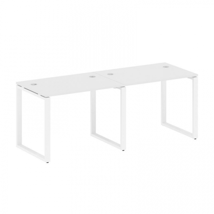 Metal System Рабочая станция на 2 места на О-образном м/к БО.СМ-2.1 Белый/Металл Белый 2000*720*750