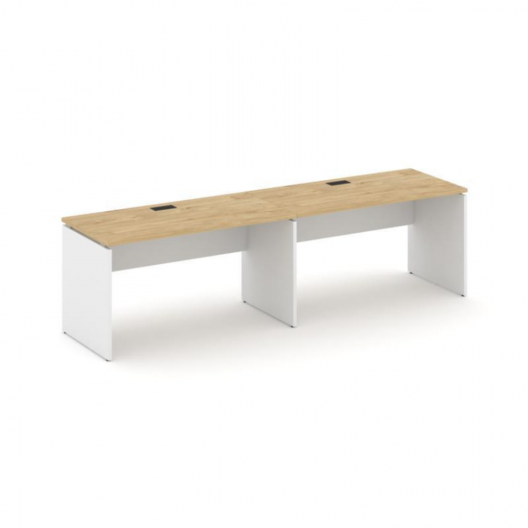 Style Project Рабочая станция 1 сторон. SN-D.ORS-013 Тиквуд Светлый/Белый/Черная Заглушка 2760*700*7