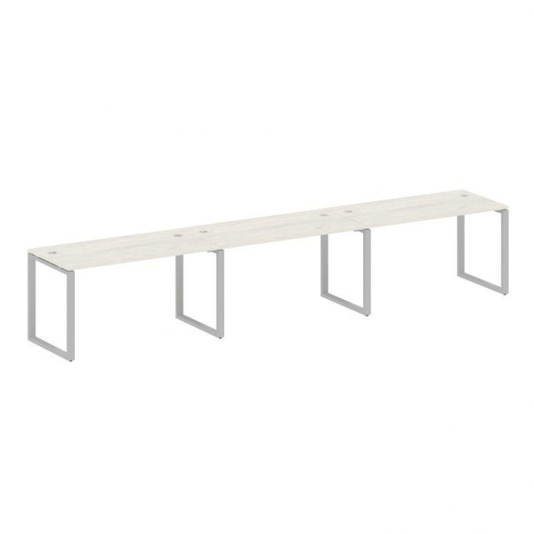 Metal System Рабочая станция на 3 места на О-образном м/к БО.СМ-3.3 Дуб Наварра/Металл Серый 4200*72