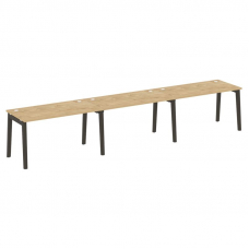 Onix Wood Рабочая станция OW.RS-3.3.7 Тиквуд Светлый/Дуб Темный/Металл Антрацит 4140*720*750