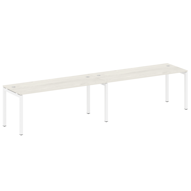 Metal System Quattro Рабочая станция на 2 места на П-образном м/к 50БП.СМ-2.5 Дуб Наварра/Металл Бел
