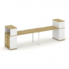 Concept Рабочая станция с опорными шкафом-купе с надставкой низ. CN.ORS-239 W Дуб Винченцо/Белый Бри