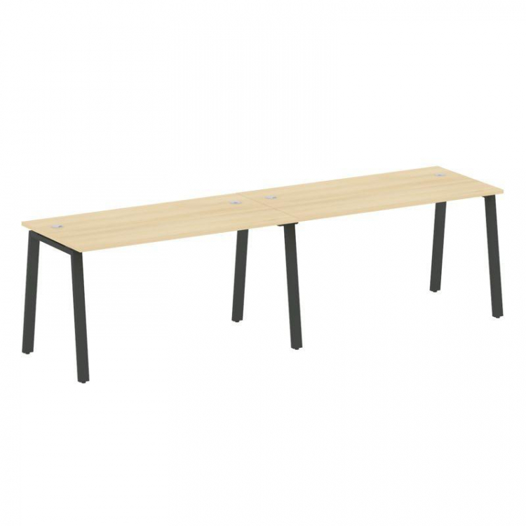 Metal System Рабочая станция на 2 места на А-образном м/к БА.СМ-2.3 Акация Лорка/Металл Антрацит 280