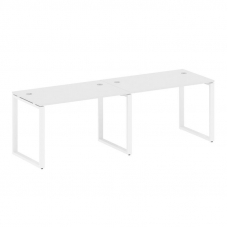 Metal System Рабочая станция на 2 места на О-образном м/к БО.СМ-2.2 Белый/Металл Белый 2400*720*750
