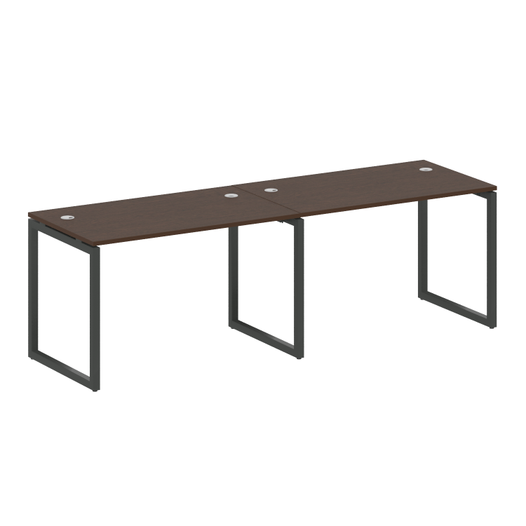 Metal System Quattro Рабочая станция на 2 места на О-образном м/к 40БО.СМ-2.2 Венге Цаво/Металл Антр