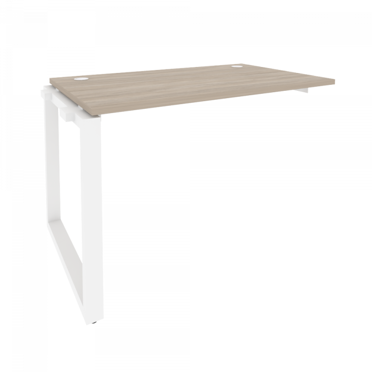 Onix Наборный элемент рабочей станции на О-образном м/к O.MO-1.NRS-2.7 Дуб Аттик/Металл Белый 1180*7