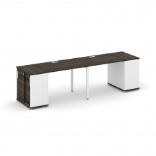 Concept Рабочая станция с опорными шкафом-купе CN.ORS-233 W Дуб Мали/Белый Бриллиант/Металл Белый 28