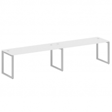 Metal System Рабочая станция на 2 места на О-образном м/к БО.СМ-2.5 Белый/Металл Серый 3600*720*750