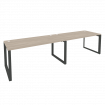 Onix Рабочая станция на О-образном м/к O.MO-RS-2.4.8 Дуб Аттик/Металл Антрацит 3160*800*750
