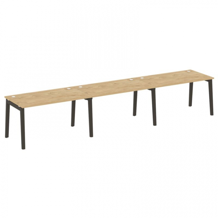 Onix Wood Рабочая станция OW.RS-3.3.8 Тиквуд Светлый/Дуб Темный/Металл Антрацит 4140*800*750