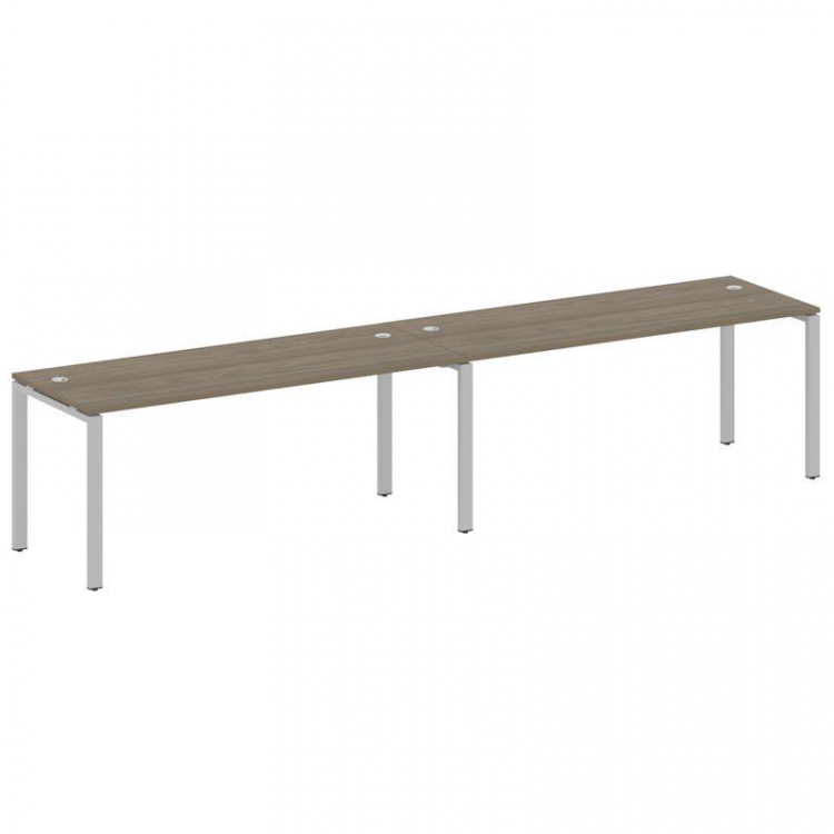 Metal System Рабочая станция на 2 места на П-образном м/к БП.СМ-2.5 Вяз Благородный/Металл Серый 360