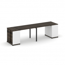 Concept Рабочая станция с опорными шкафом-купе CN.ORS-233 B Дуб Мали/Белый Бриллиант/Металл Черный 2