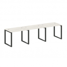 Metal System Рабочая станция на 3 места на О-образном м/к БО.СМ-3.1 Дуб Наварра/Металл Антрацит 3000