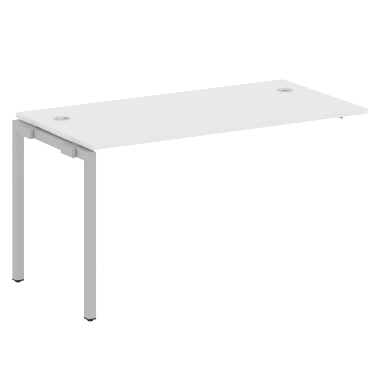 Metal System Quattro Проходной элемент рабочей станции на П-образном м/к 40БП.ПРС-СП-1.3 Белый/Метал