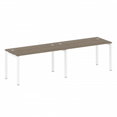 Metal System Quattro Рабочая станция на 2 места на П-образном м/к 50БП.СМ-2.3 Вяз Благородный/Металл