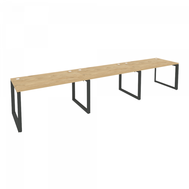 Onix Рабочая станция на О-образном м/к O.MO-RS-3.3.8 Тиквуд Светлый/Металл Антрацит 4140*800*750