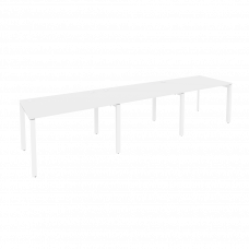 Onix Рабочая станция на П-образном м/к O.MP-RS-3.2.8 Белый Бриллиант/Металл Белый 3540*800*750