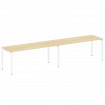 Metal System Quattro Рабочая станция на 2 места на П-образном м/к 40БП.СМ-2.5 Акация Лорка/Металл Бе