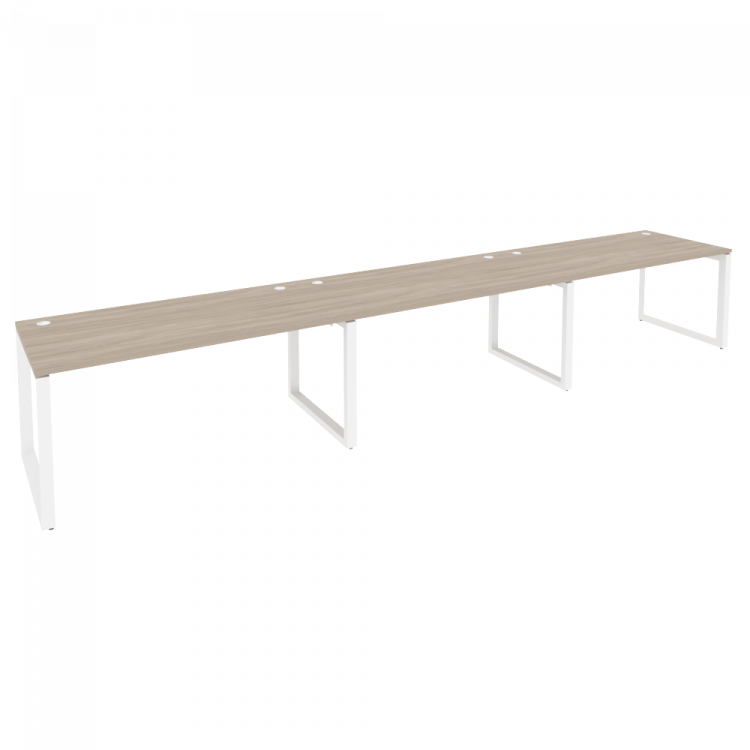 Onix Рабочая станция на О-образном м/к O.MO-RS-3.4.8 Дуб Аттик/Металл Белый 4740*800*750