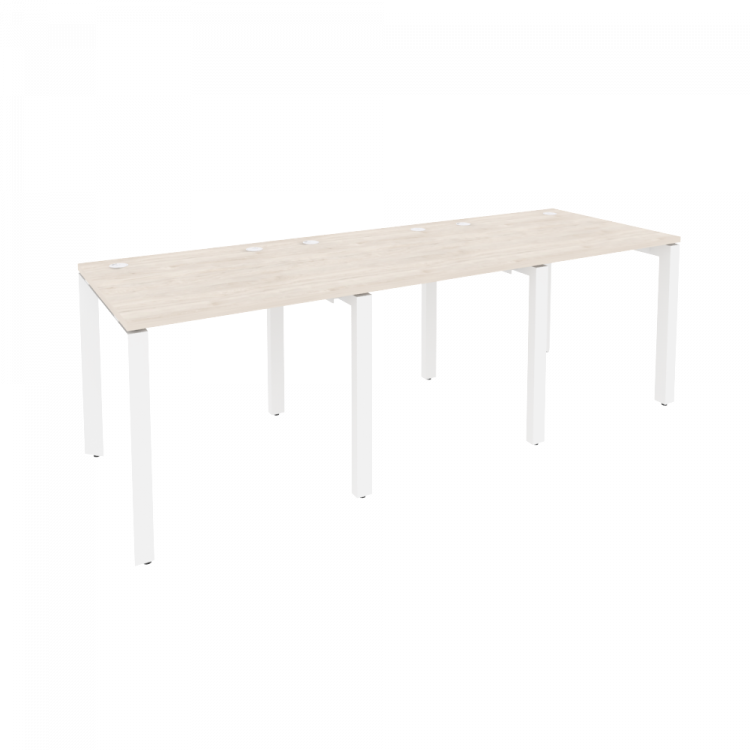 Onix Рабочая станция на П-образном м/к O.MP-RS-3.0.8 Денвер Светлый/Металл Белый 2340*800*750