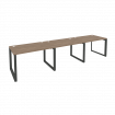Onix Рабочая станция на О-образном м/к O.MO-RS-3.2.8 Дуб Аризона/Металл Антрацит 3540*800*750