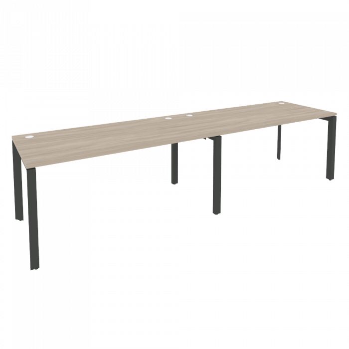 Onix Рабочая станция на П-образном м/к O.MP-RS-2.4.8 Дуб Аттик/Металл Антрацит 3160*800*750