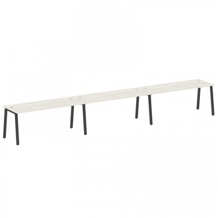 Metal System Рабочая станция на 3 места на А-образном м/к БА.СМ-3.5 Дуб Наварра/Металл Антрацит 5400